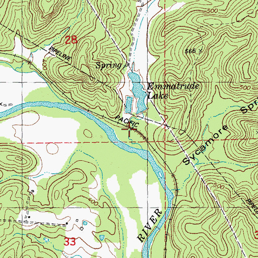 Topographic Map of Blum, MO