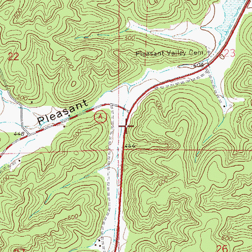 Topographic Map of Edwards, MO