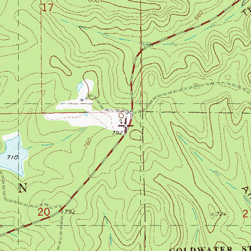 Topographic Map of Graphite, MO