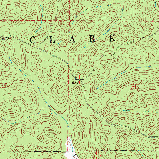 Topographic Map of Sawyer, MO