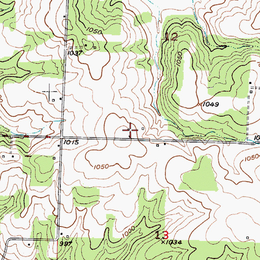 Topographic Map of Ingalls (historical), MO