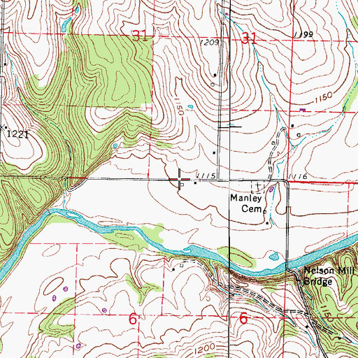 Topographic Map of Griffin, MO