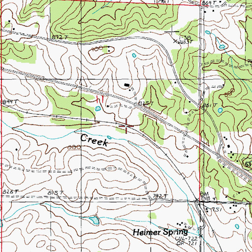 Topographic Map of American, MO