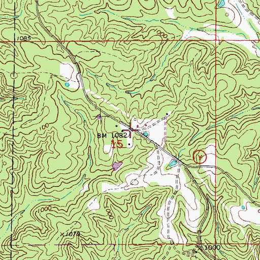 Topographic Map of Fruit City, MO