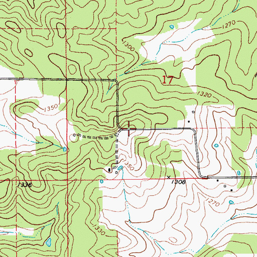 Topographic Map of Ranger, MO