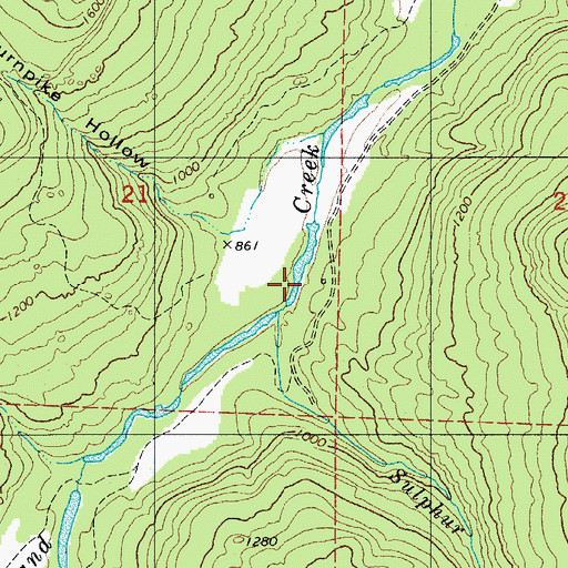 Topographic Map of Wasson School, AR
