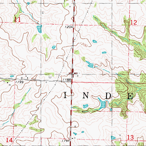 Topographic Map of Allison, MO