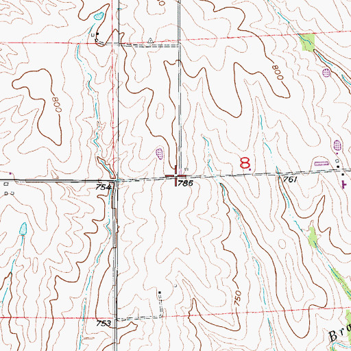 Topographic Map of Bingham (historical), MO