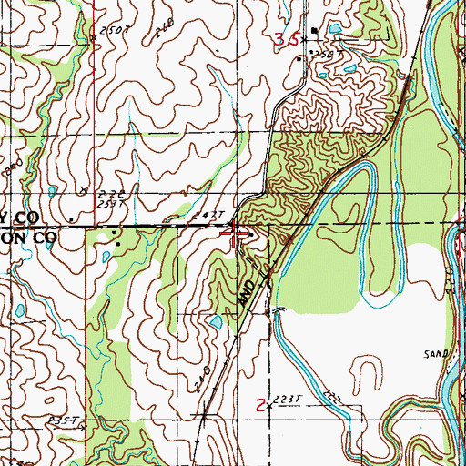 Topographic Map of Niantic, MO