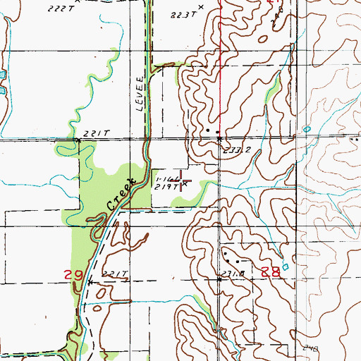Topographic Map of Harmony (historical), MO