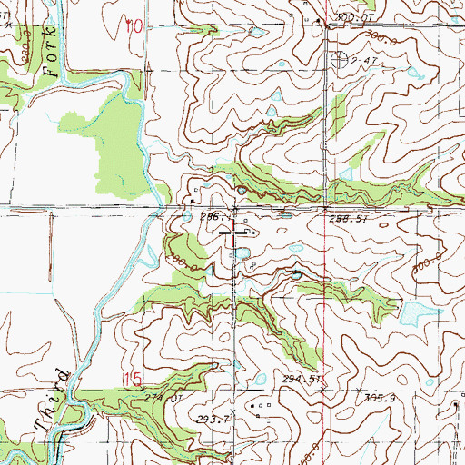 Topographic Map of Boxford (historical), MO