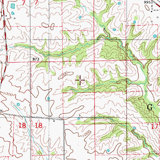 Topographic Map of Siding (historical), MO