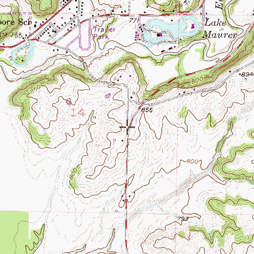 Topographic Map of Chick (historical), MO