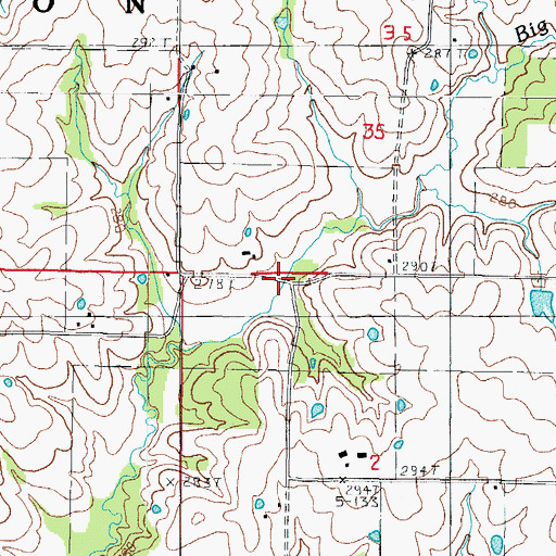 Topographic Map of Madelaine (historical), MO