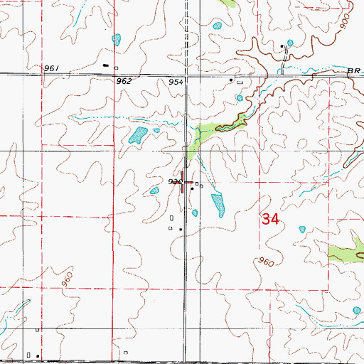 Topographic Map of Dart, MO