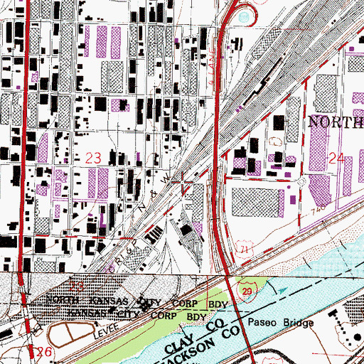 Topographic Map of Knoche Junction, MO