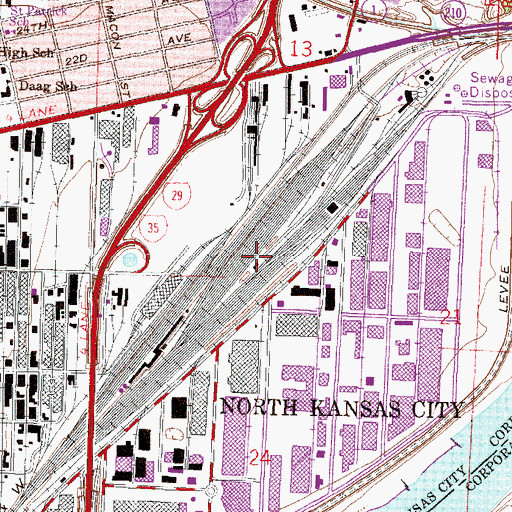 Topographic Map of Suburban Junction, MO