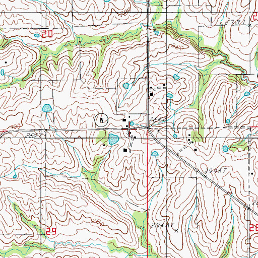 Topographic Map of Cookman, MO