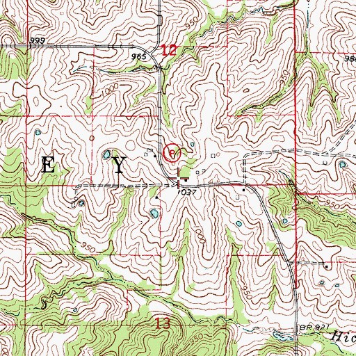 Topographic Map of Adel, MO