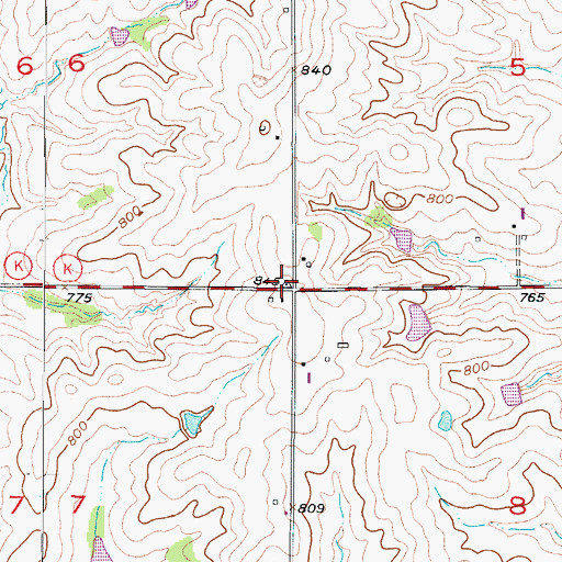 Topographic Map of Judd, MO