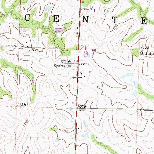 Topographic Map of Sparta, MO