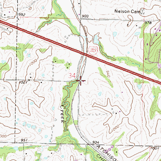 Topographic Map of Connett (historical), MO
