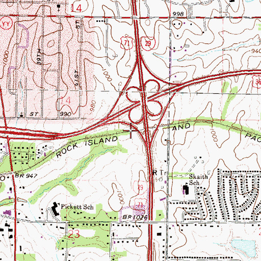 Topographic Map of South Park (historical), MO