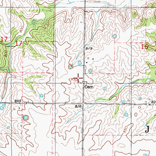 Topographic Map of Luxor (historical), MO