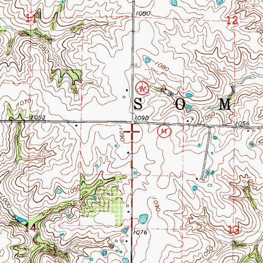 Topographic Map of Ilia (historical), MO