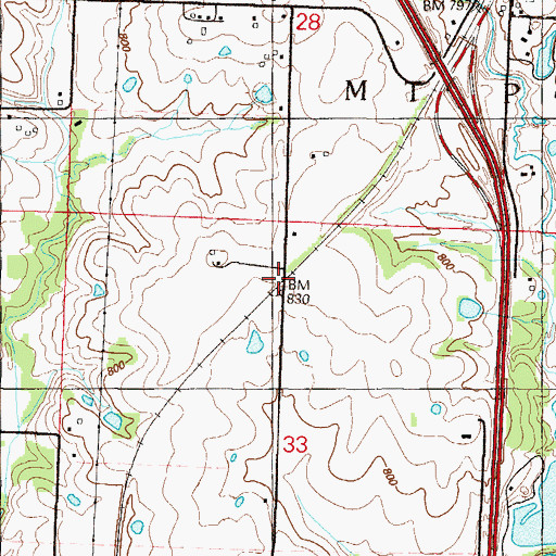 Topographic Map of Byrd (historical), MO