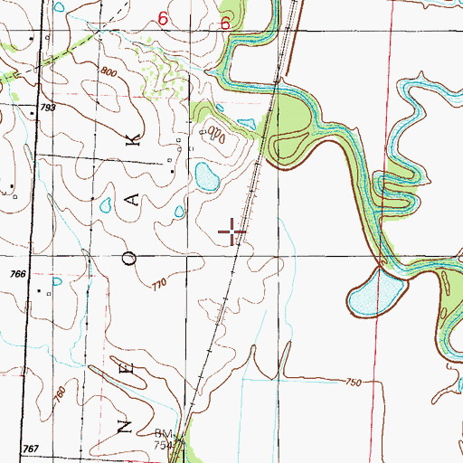 Topographic Map of Feely (historical), MO
