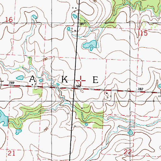 Topographic Map of Temple (historical), MO