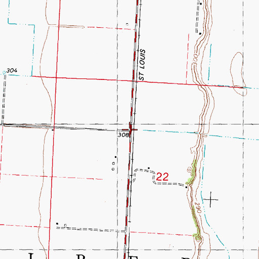 Topographic Map of Out (historical), MO