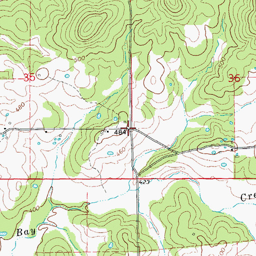 Topographic Map of Griswold, MO