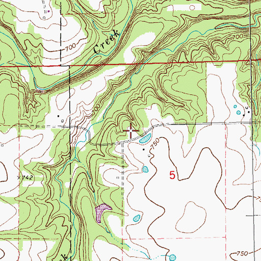 Topographic Map of Prohibition, MO