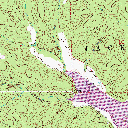 Topographic Map of Oak Grove (historical), MO