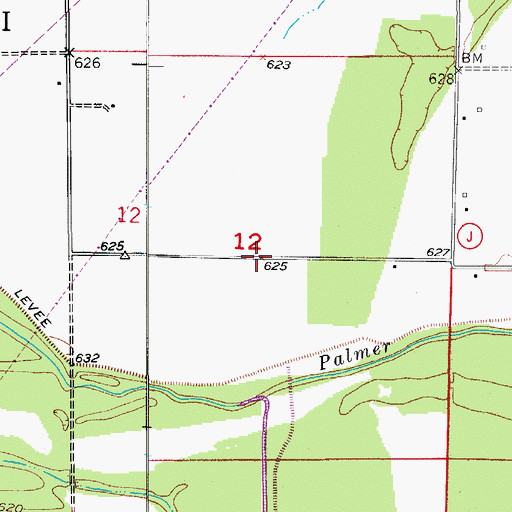 Topographic Map of Namrash (historical), MO