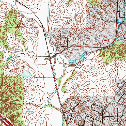 Topographic Map of Cape LaCrus (historical), MO