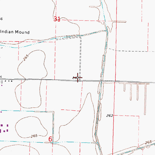 Topographic Map of Mounds, MO
