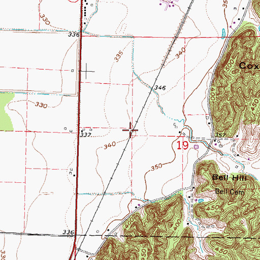 Topographic Map of Millers (historical), MO