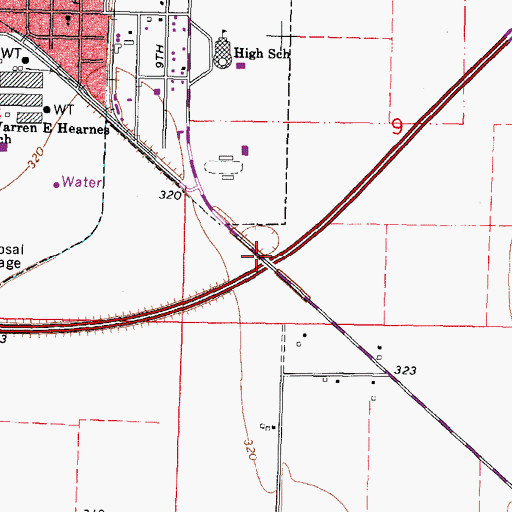 Topographic Map of Crenshaw, MO