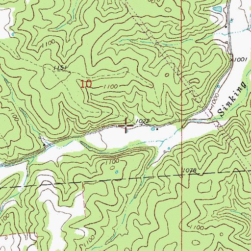 Topographic Map of Gober (historical), MO
