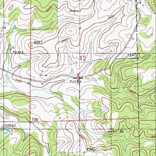 Topographic Map of Hy, MO