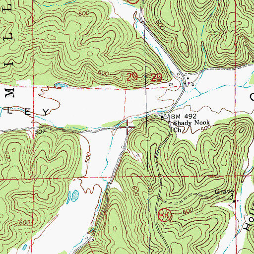 Topographic Map of Chilton (historical), MO