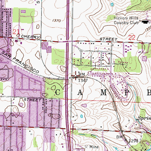 Topographic Map of Dublin, MO