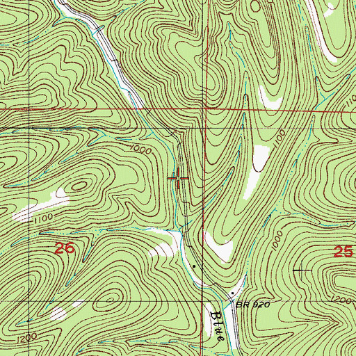 Topographic Map of Sto (historical), MO