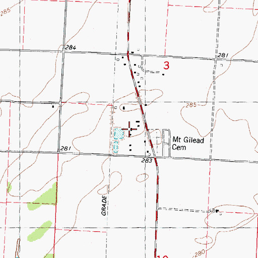 Topographic Map of Page, MO