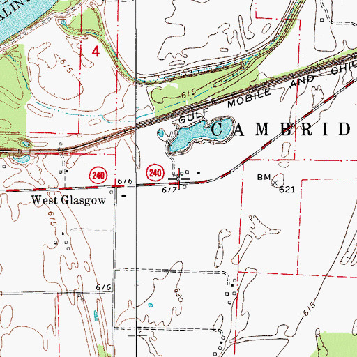 Topographic Map of Harmony (historical), MO