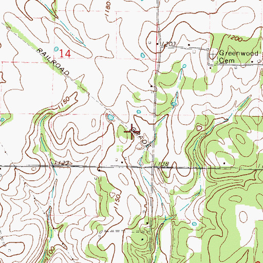 Topographic Map of Croutchs Spur (historical), MO