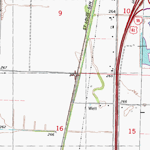 Topographic Map of Duland, MO